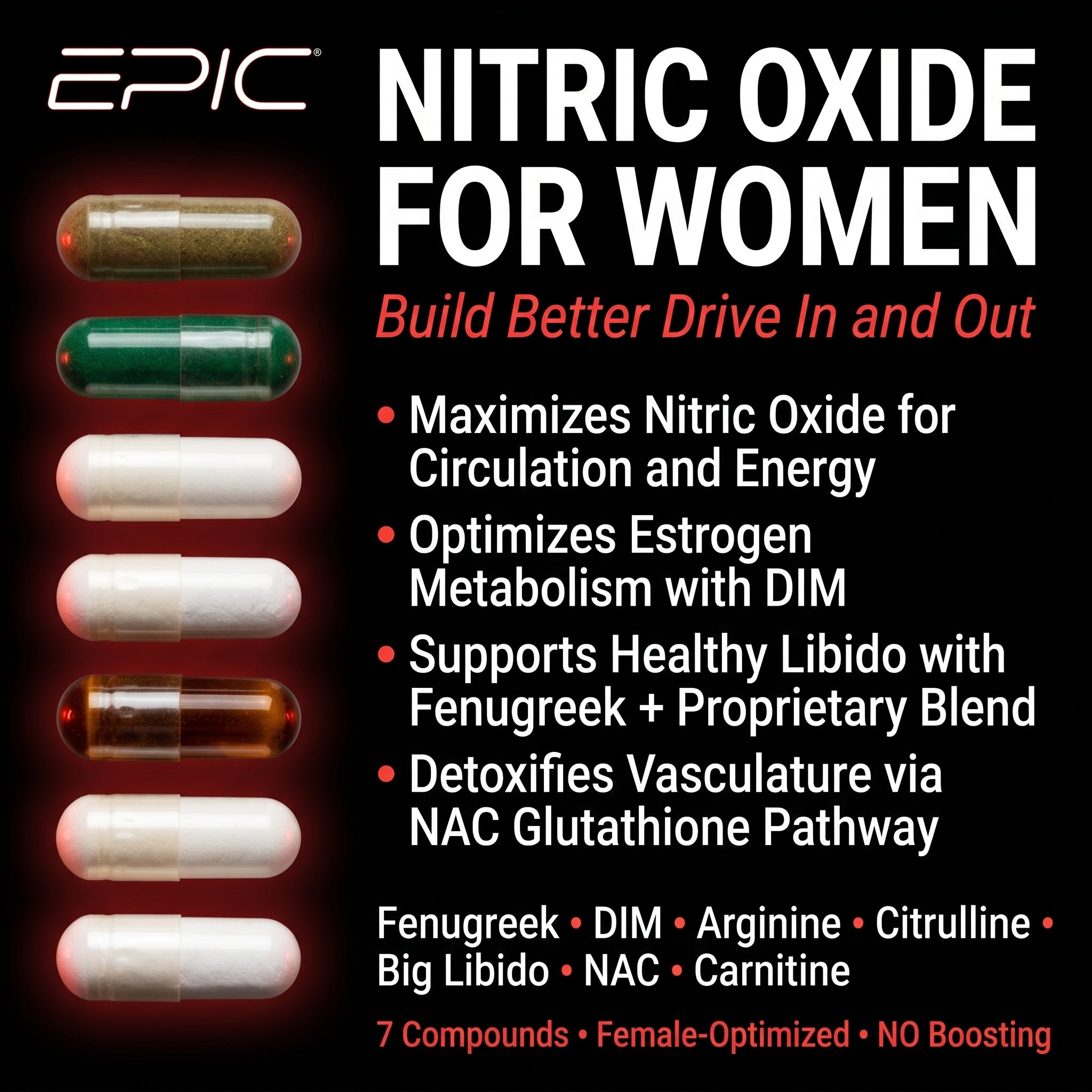 EPIC Nitric Oxide Pack for Women - 30 Packs