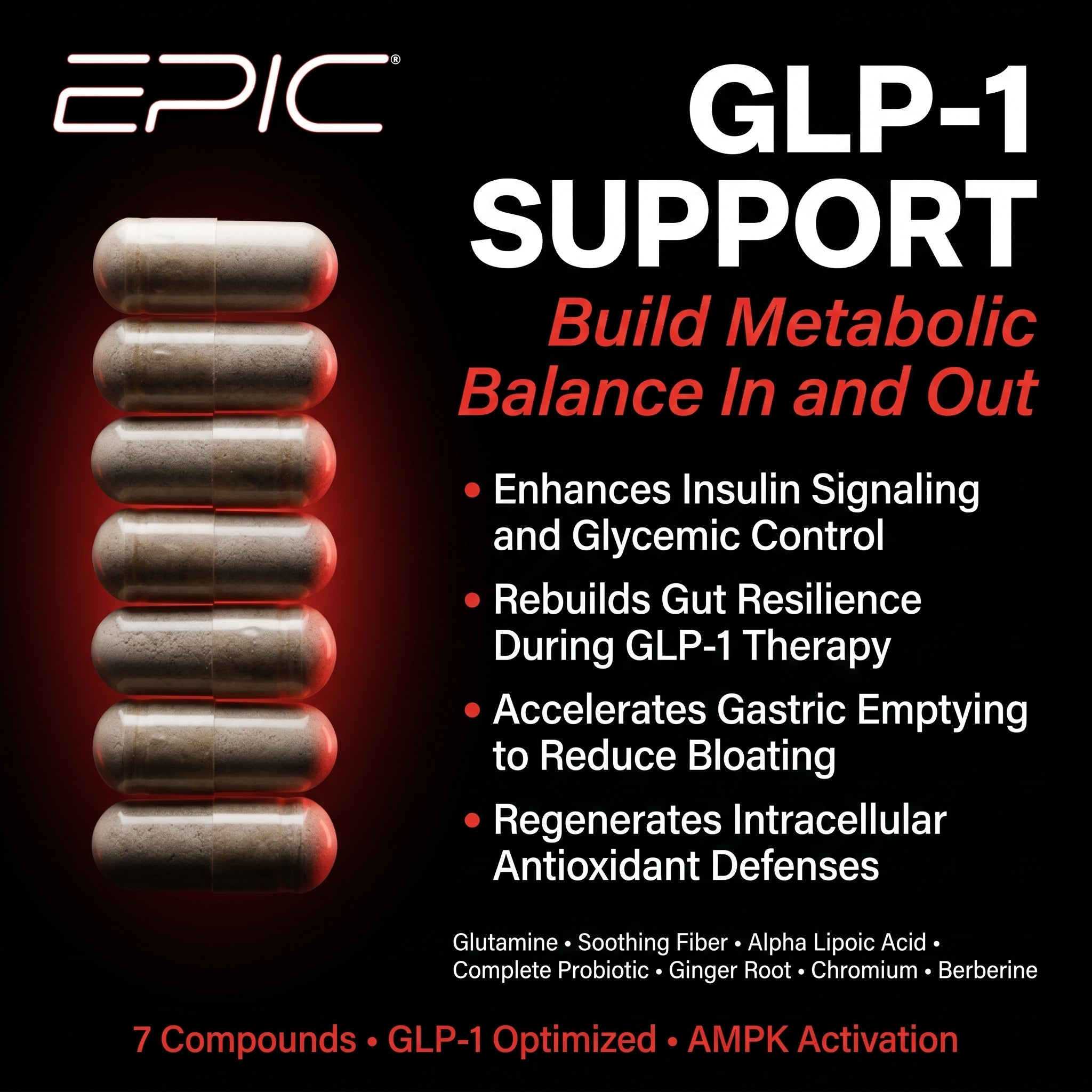 EPIC GLP‑1 Support - 30 Packs